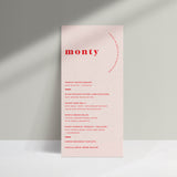 Ruby // Personalised Dinner Menu